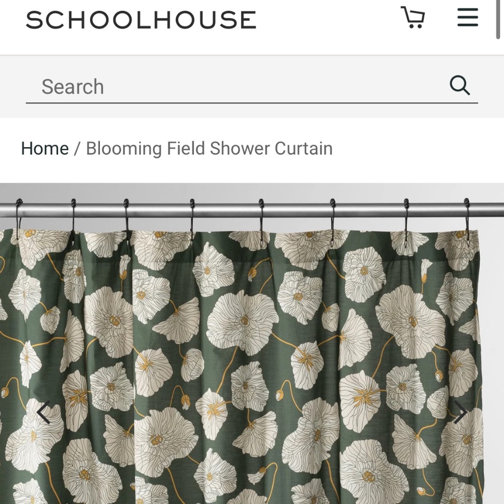 Schoolhouse Blooming Field Floral Shower Curtain (West Elm Family)